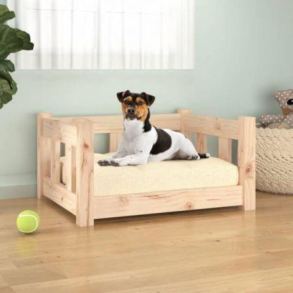 Dog Bed 55.5x45.5x28 Cm Solid Wood Pine.