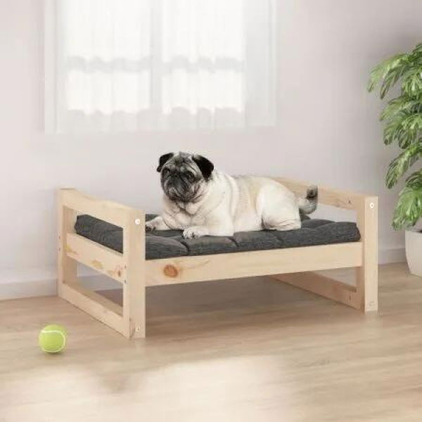 Dog Bed 65.5x50.5x28 cm Solid Pine Wood