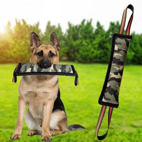 Dog Bite Stick With 2 Handles Teeth Grinding Dog Training Stick Pet Dog Training Jute Sleeve Toy Dog Biting Pillow Tug Stick