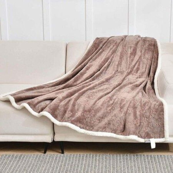 Dog Blankets Waterproof For Small Dogs. Cat Blanket Washable Soft Plush Reversible Protector For Bed Couch Car Sofa (50*70cm - Taupe).