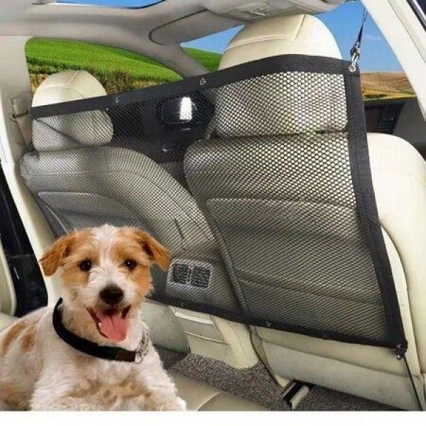 Dog Car Barrier Dog Net For Back Of CarAdjustable Dual Layer Pet Travel Safety Barrier Net