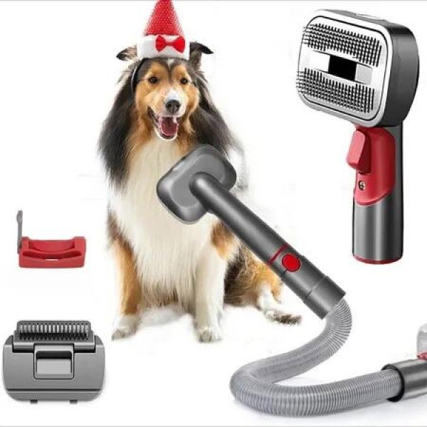 Dog Hair Vacuum Brush for Grooming and Shedding Compatible with Dyson V15, V11, V10, V8, V7,Removes Loose Hair,Dander,Undercoat and Tangles