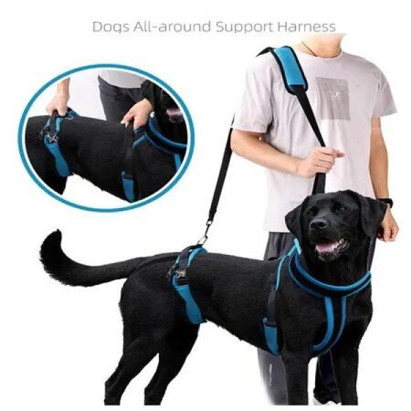 Dog Lifting Harness,Adjustable Shoulder Hip Harness with Handle and Shoulder Strap, Support Hind Legs for Elderly Dogs, Hip Dysplasia-Size S