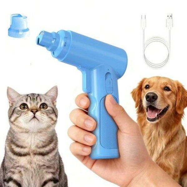 Dog Nail Grinder Electric Low Vibration Pet Nail Trimmer with 2 LED Lights Cordless 3 Speeds Paw Grooming for Small Medium Large Dogs Cats(Blue)