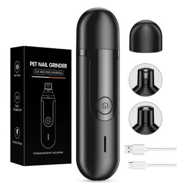 Dog Nail Grinder,Low-Vibration Dog Nail Trimmers Electric Pet Paws Toenail Grooming Tool for Dogs Cats