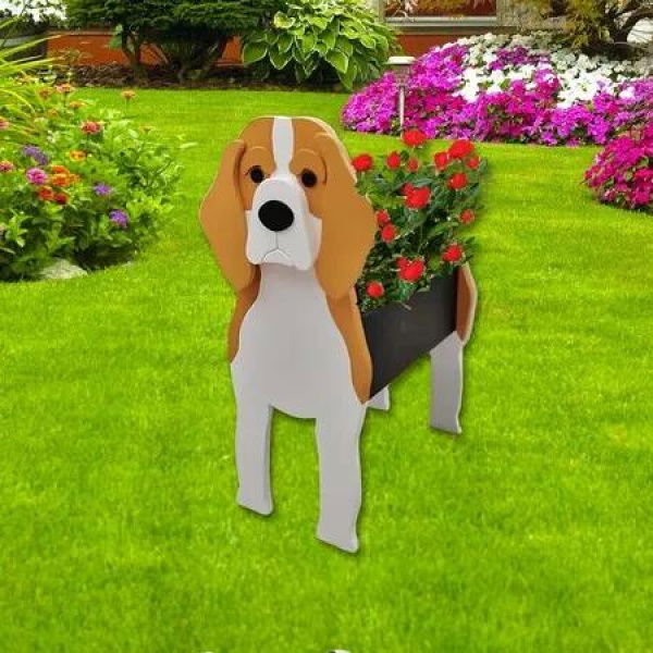 Dog Planter Plant Pots, Cute Dog Flower Planter Gifts for Pet Lovers, Unique Animal Plant Pots for Indoor Outdoor Garden Decor