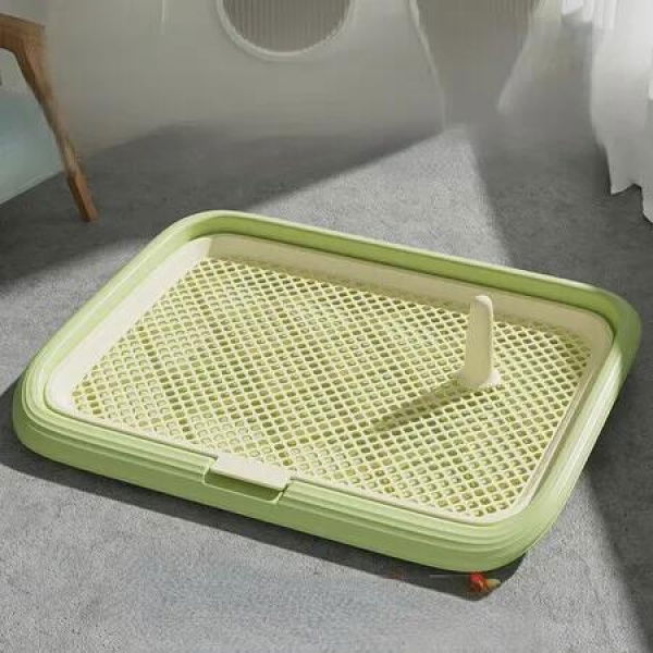 Dog Potty Tray, Dog Toilet Training Tray, Dog Pee Pad Holder, Detachable Washable Mesh Toilet Pad Tray , 45*33*5cm (Green)