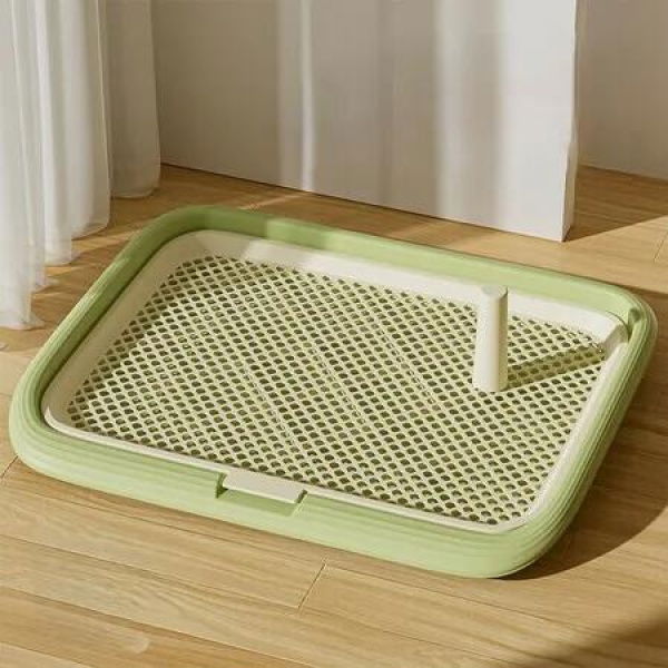 Dog Potty Tray, Dog Toilet Training Tray, Dog Pee Pad Holder, Detachable Washable Mesh Toilet Pad Tray , Ideal for Potty Training Puppies (Green)