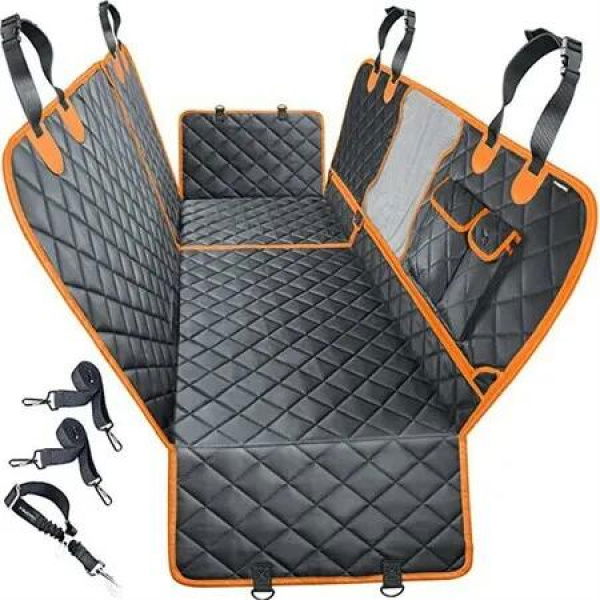 Dog Seat Cover with Mesh Window: Nonslip Pet Seat Cover for Back Seat of Cars, Trucks, and SUVs (137*147cm)