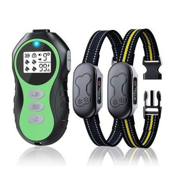 Dog Shock Collar for 2 Dogs, Remote Control Dog Training Collar for Large, Medium and Small Dogs, Waterproof Rechargeable Electronic Collar with 4 Modes (Black)