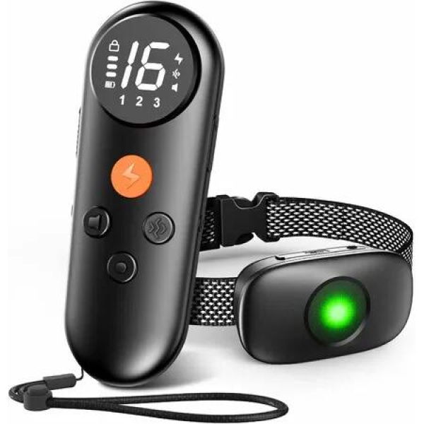 Dog Shock Collar, Vibration Training Collar with Remote Rechargeable RC E-Collar Waterproof with 3 Training Modes Locked,Black