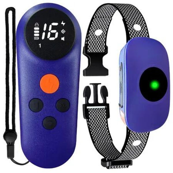 Dog Shock Collar, Vibration Training Collar with Remote Rechargeable RC E-Collar Waterproof with 3 Training Modes Locked,Purple