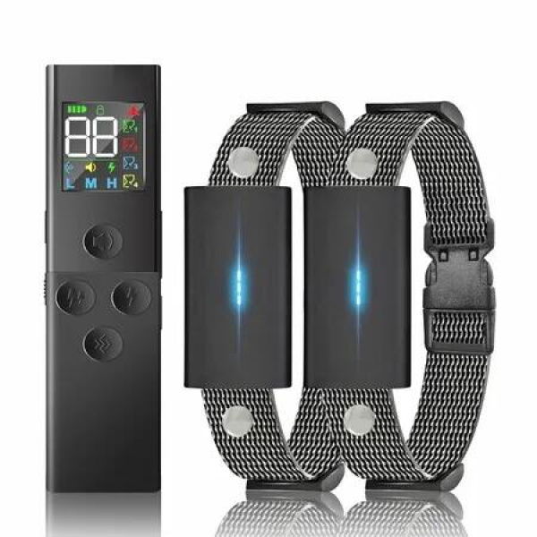 Dog Shock Collar with Remote for 2 Dogs,3 Training Modes,Waterproof, Electric Dog Trainer for Large and Medium Dogs (8-120 LBS)