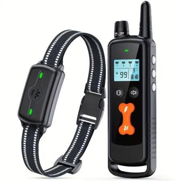 Dog Shock Training Collar with Remote Control,4 Training Modes, IP68 Waterproof Rechargeable e Collar for Large Medium Dogs with Beep Shock a