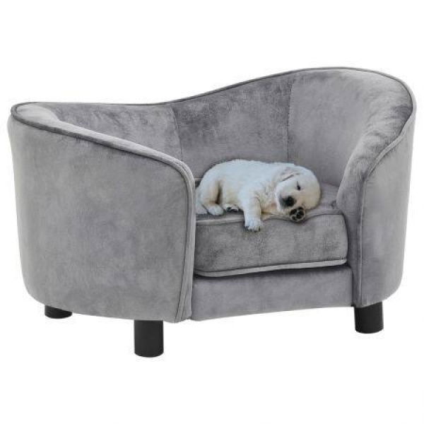 Dog Sofa Grey 69x49x40 cm Plush