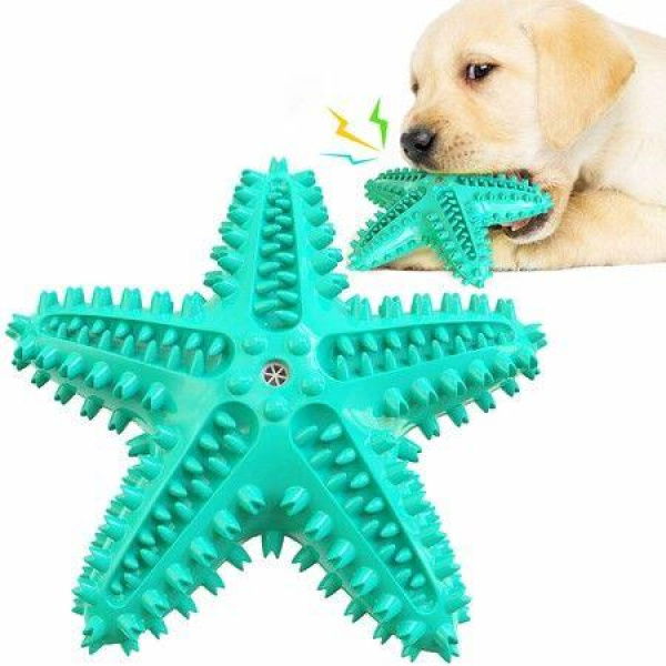 Dog Toys for Aggressive Chewers, Puppy Teething Chew Toys, Interactive Puzzle Starfish Toys for Small Medium Large Breed-Blue