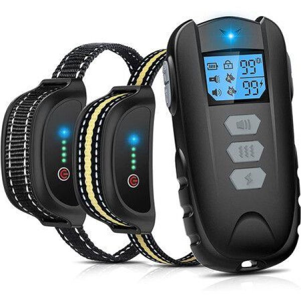 Dog Training Collar For 2 Dogs With Remote Waterproof Rechargeable Electric Dog Shock Collar With Beep Vibration