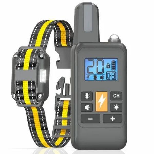 Dog Training Collar, Waterproof Rechargeable Dog Shock Collar with Remote, Shock Collar for Small Medium Large Dogs with 3 Training Modes