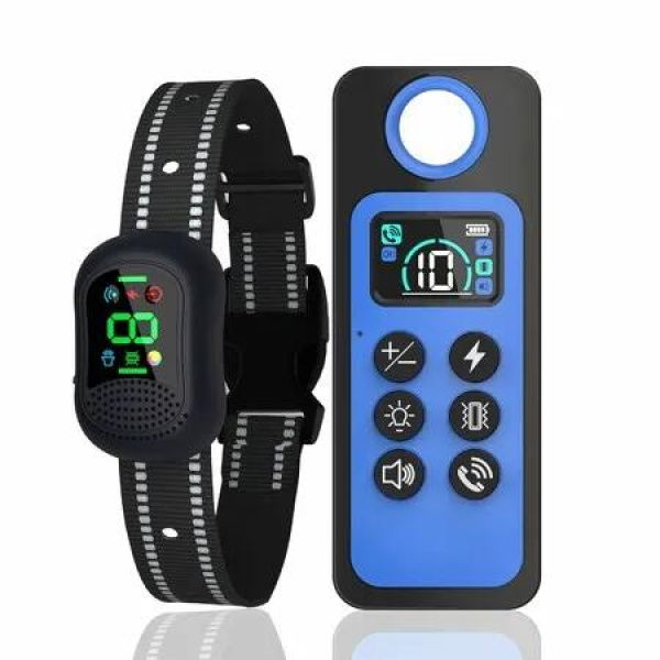 Dog Training Collar with Remote 1500 Meter Range E-Collar with Voice,Beep,Vibration,Shock,Flashlight Waterproof Rechargeable for Small Medium Large Dogs