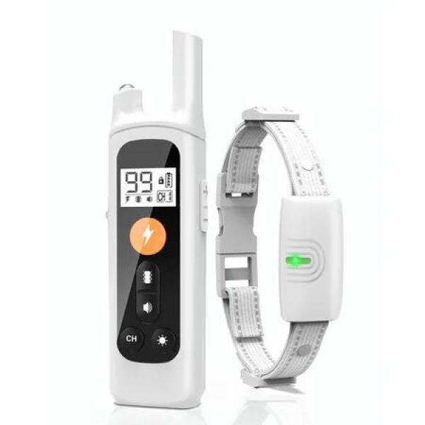 Dog Training Collar with Remote,Waterproof Rechargeable Shock Collar for Dogs 8-120lbs with Beep Vibration Shock Light Modes