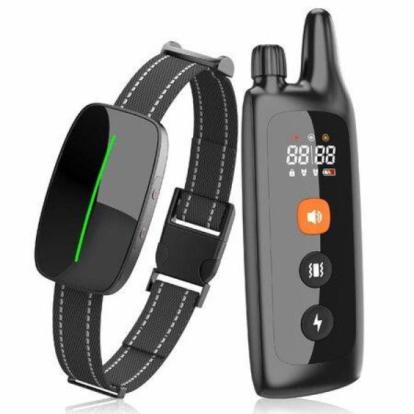 Dog Training Shock Collar 3300FT Dog Bark Collar with Remote IP67 Waterproof with 3 Training Modes Beep Vibration Safe Shock Magnetic Charger Electric Dogs Collar