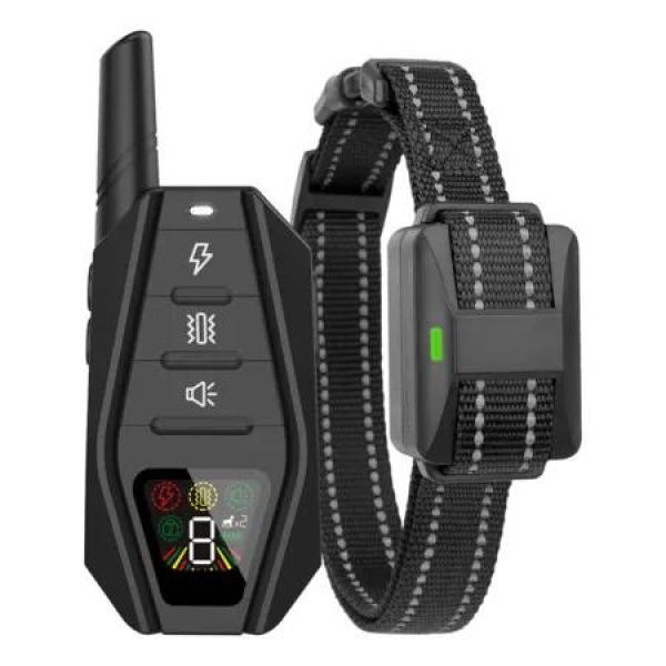 Dog Training Shock Collar with Remote 600M IPX7 Waterproof Rechargeable E-Collar with 3 Training Modes and Security Lock for All Breeds