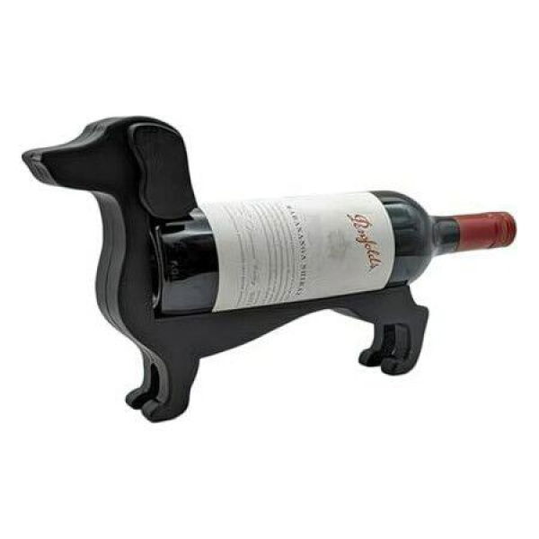 Dog Wine Bottle Holder Dachshund Themed Decorative Wine Bottle Stand for Home Bar or Kitchen Counter Unique Gift Idea