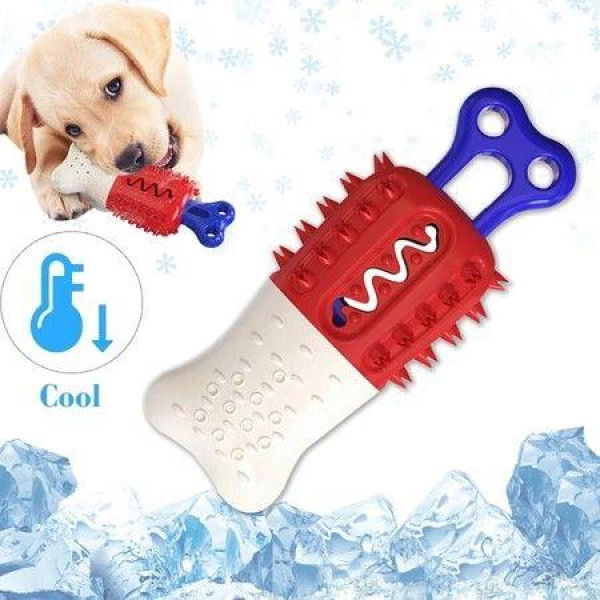 Dogs Chewing Stick Supply Cooling Chew Toys Freezable Pet Teething Toys Summer Dogs Ice Chewing Toys Bone Shape Teeth Cleaning Toys For Puppies Color Blue