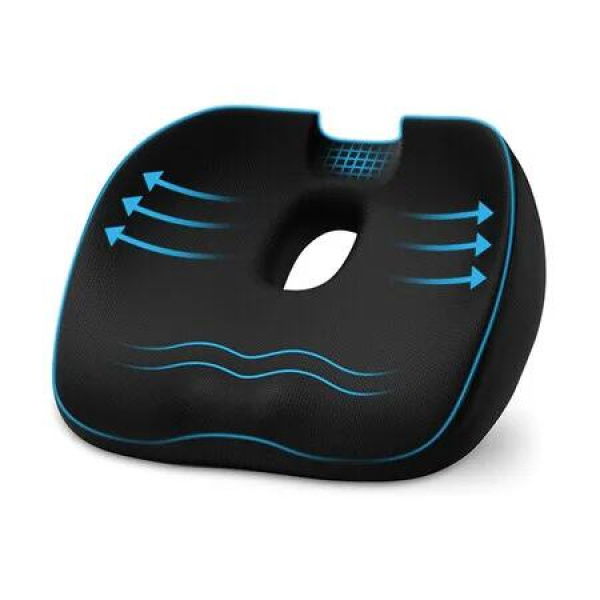 Donut Pillow Seat Cushion Hemorrhoids Scientific Center Hole and Tailbone Cutout, Seat Cushion for Coccyx, Sciatica