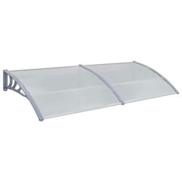 Door Canopy Grey 240x100 Cm Plastic