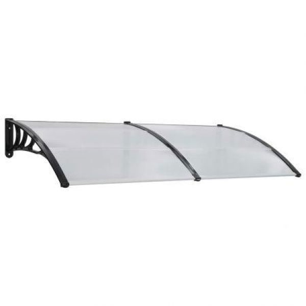 Door Canopy White 200x100 Cm Plastic