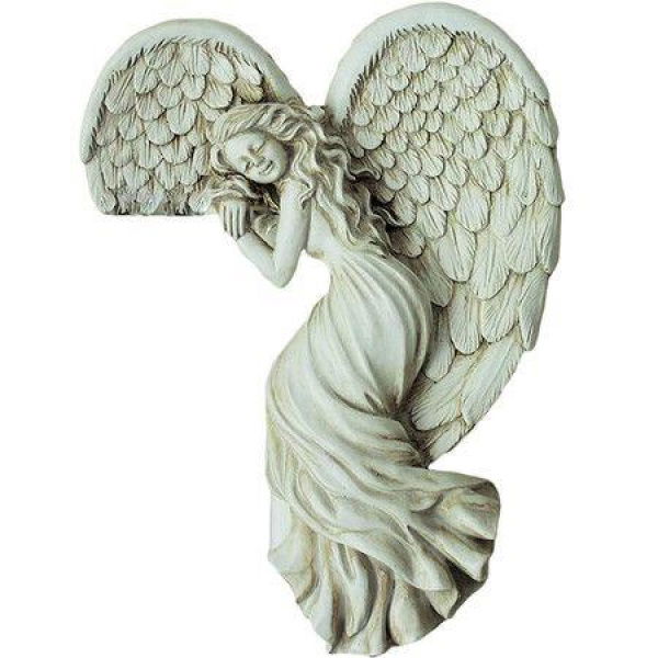 Door Frame Angel Decor Statues Ornaments With Heart-Shaped Wings Sculpture Angel - Right