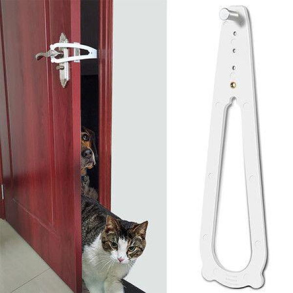 Door Locks For Pet Cat Door Holder Latch Without Cutting Doors (1 Pack).