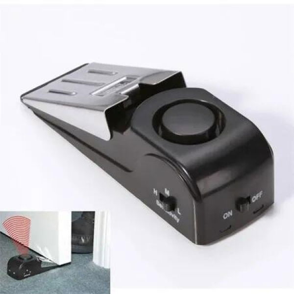 Door Stop Alarm Security 120dB Loud Entrance Alert Wedge Anti Theft Wedge Stopper Doorstop Home Apartment House