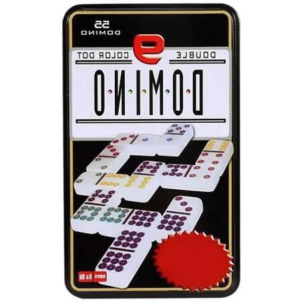 Double 9 Domino Game Set - Plastic Construction with 55 Tiles