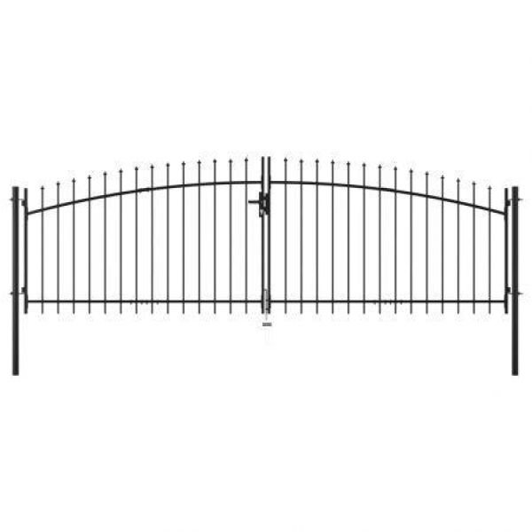 Double Door Fence Gate With Spear Top 400x150 Cm