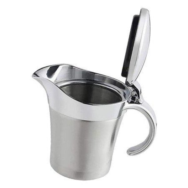 Double Insulated Gravy Boat - Stainless Steel Sauce Jug For Gravy Or Cream AT Thanksgiving (450ml/16 Oz)