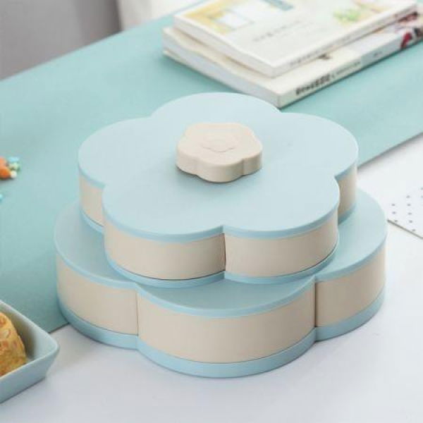 Double-layer Plum Type Storage Box For Seeds Nuts Candy Dry Fruits