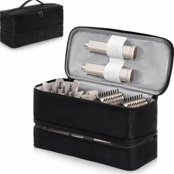 Double Layer Storage Case for Hair Dryer, Travel Carrying Case Beauty Styler Organizer Hair Tool Storage Bag