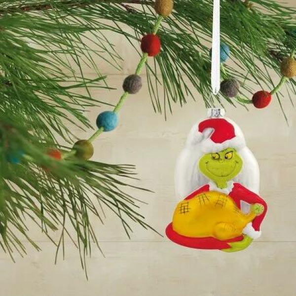 Dr. Seuss How The Grinch Stole Christmas! Grinch with Roast Beast - 2D Acrylic Flat Christmas Ornament