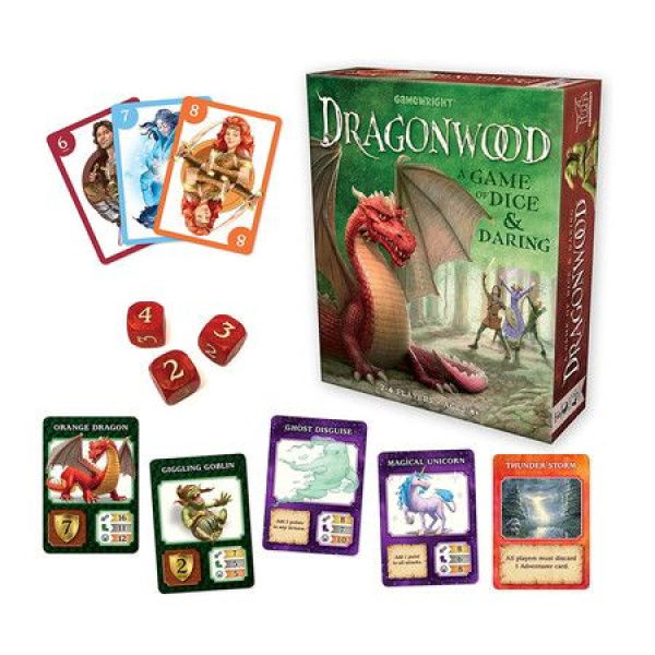 Dragonwood: A Game Of Dice & Daring Board Game Multi-colored 5 Inches.