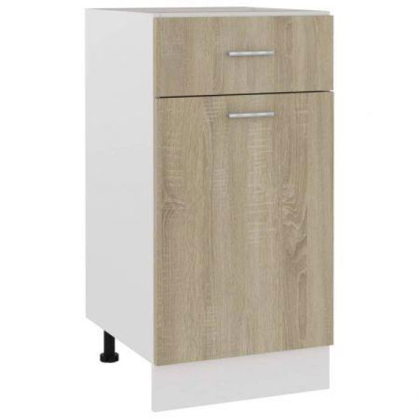 Drawer Bottom Cabinet Sonoma Oak 40x46x81.5 Cm Engineered Wood.