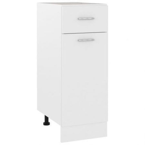 Drawer Bottom Cabinet White 30x46x81.5 Cm Chipboard.