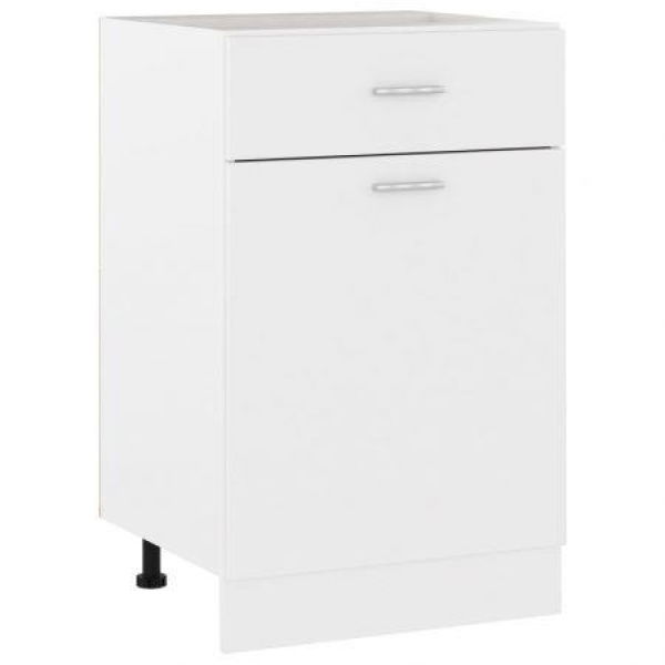 Drawer Bottom Cabinet White 50x46x81.5 Cm Chipboard.