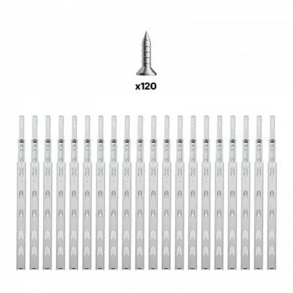 Drawer Cabinet Slides Side Mount 22 inch 10 Pairs 100 LB Load Replacement