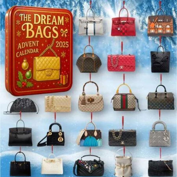 Dream Bag Advent Calendar 2025, 2D Acrylic Dream Bag Ornament for Women Girls, 24 Days Christmas Countdown Advent Calendar