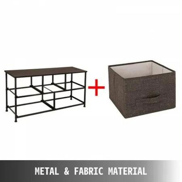 Dresser Storage Tower with 5 Fabric Drawer Steel Frame Storage Cabinet Bin Storage Organizer Unit Fabric Cube Dresser Chest Cabinet Coffee Wide (Coffee/Wide)