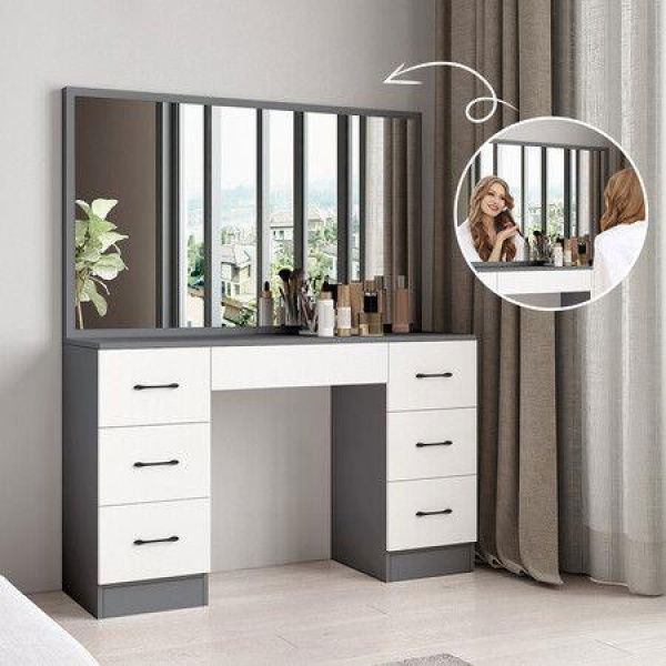 Dressing Makeup Table Vanity Dresser with Mirror for Women Home Bedroom Furniture