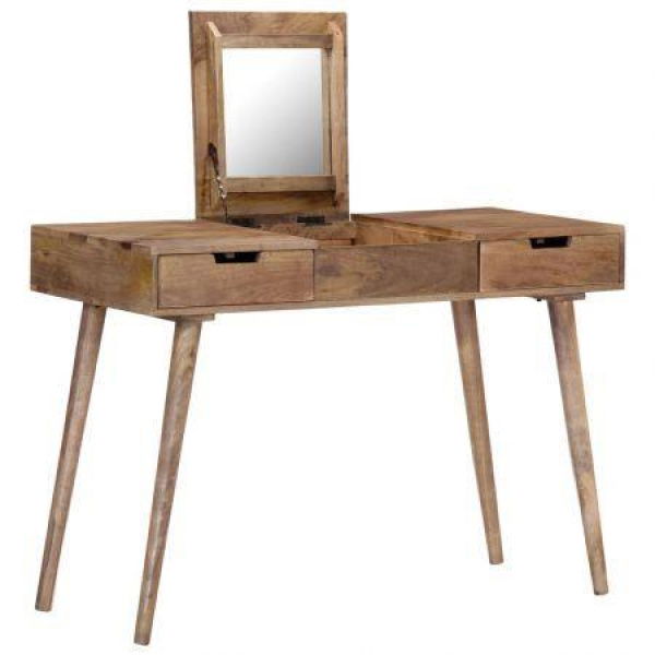 Dressing Table 112x45x76 Cm Solid Mango Wood