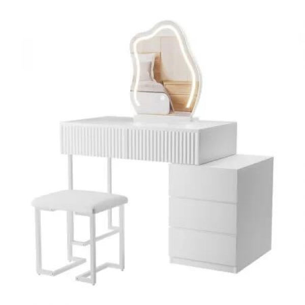 Dressing Table Stool Set with Mirror Led